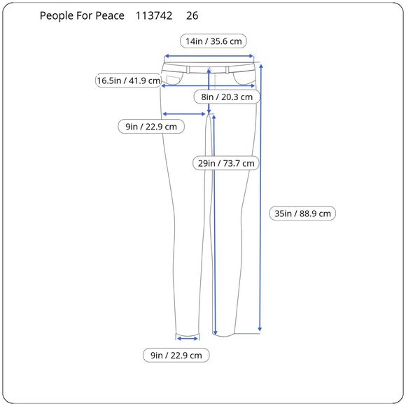 People For Peace Jeans Womens Size 26 Yellow Stitch Flared Bottom Jeans - Picture 5 of 5